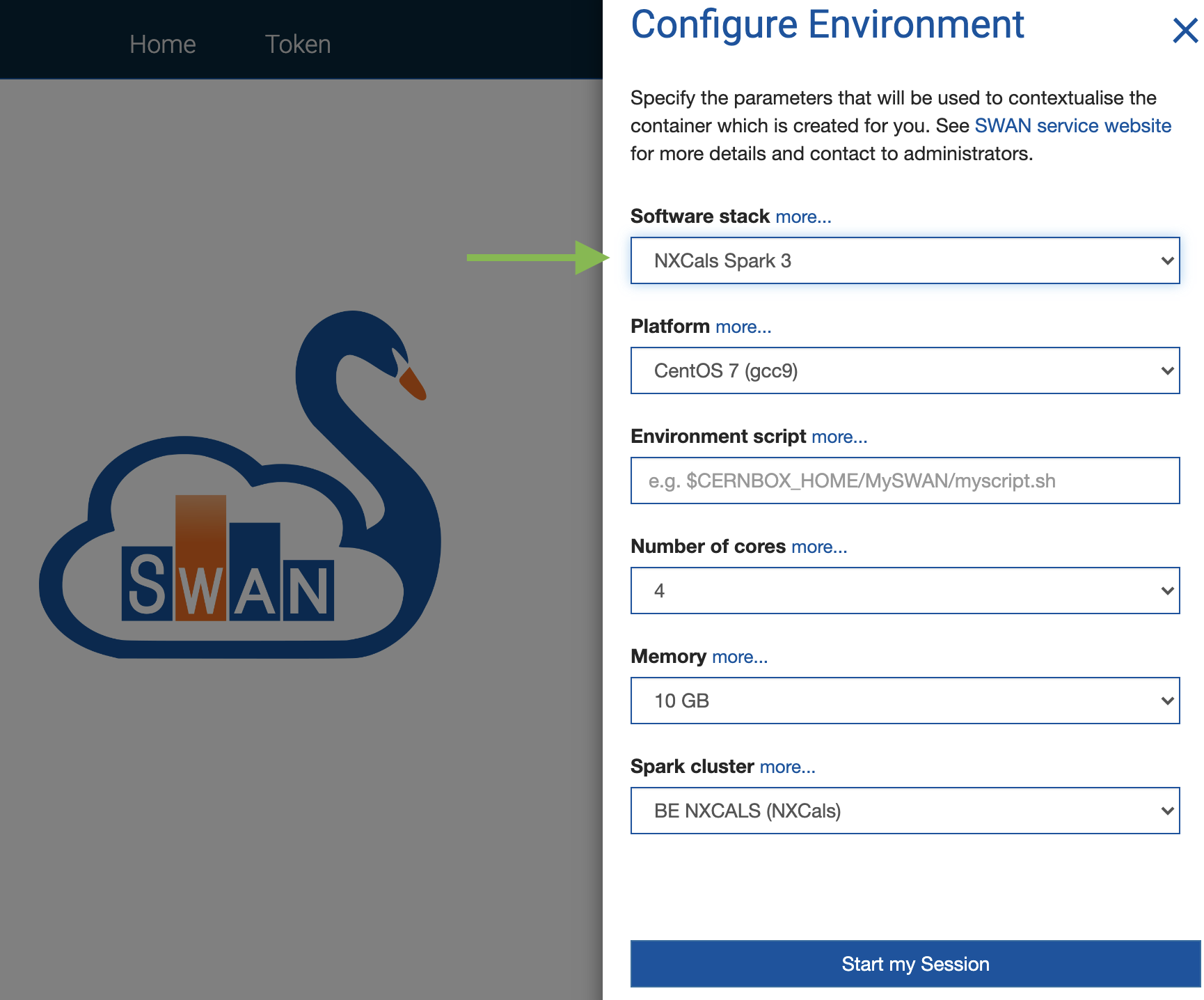 SWAN software stack
